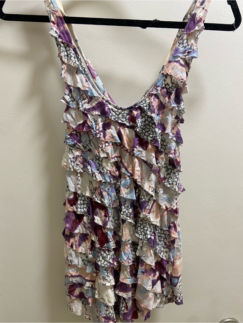 Kimchi Blue Purple Multi-Color Ruffle Camisole
